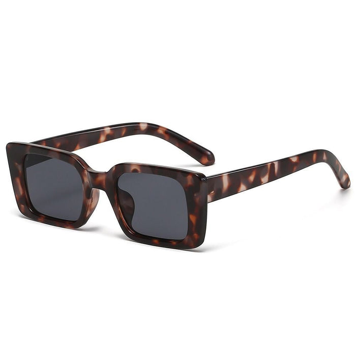Kühn und vielseitig Damen Retro-Sonnenbrille – rechteckig, Leopardenmuster, für Sommer 2025 0