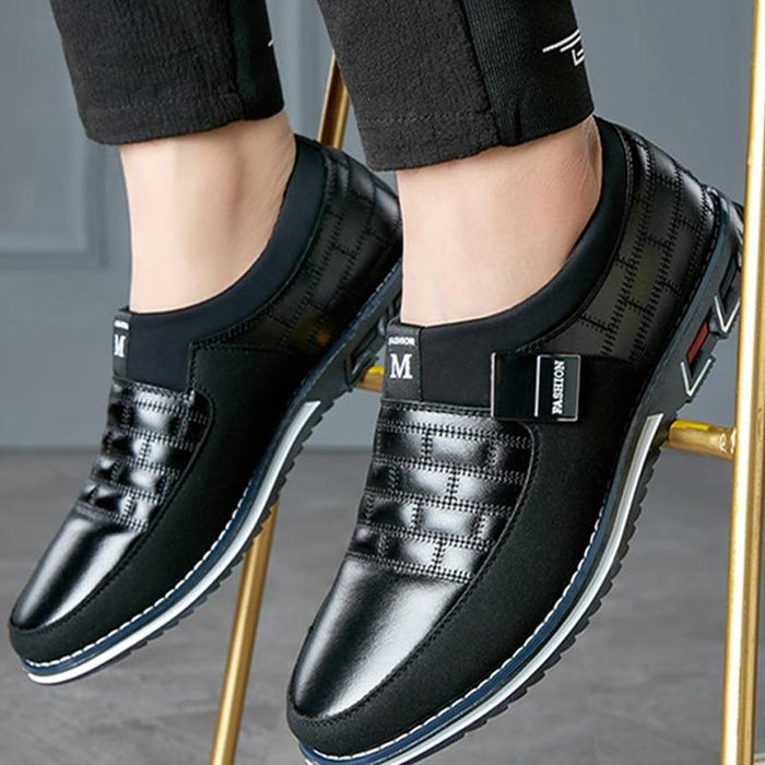 Breathable Leather Men's Shoes with Orthopedic Support, Soft Insole, and Versatile Design for All Occasions-4