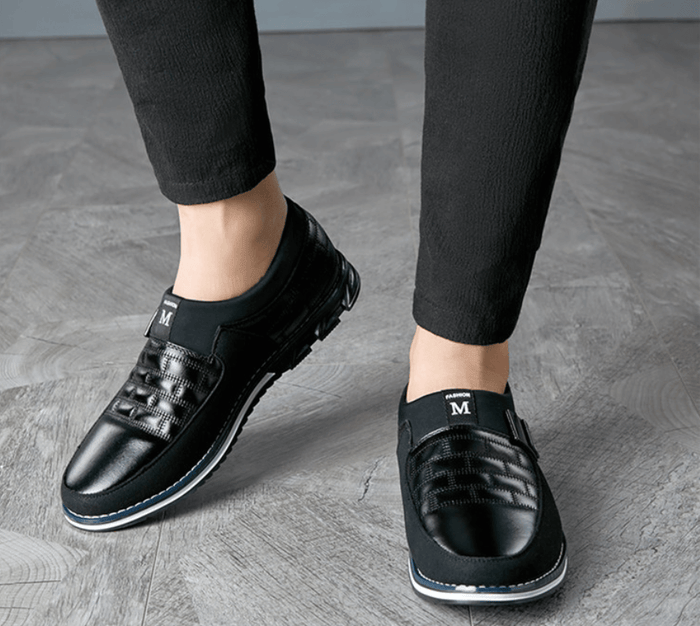 Breathable Leather Men's Shoes with Orthopedic Support, Soft Insole, and Versatile Design for All Occasions-5