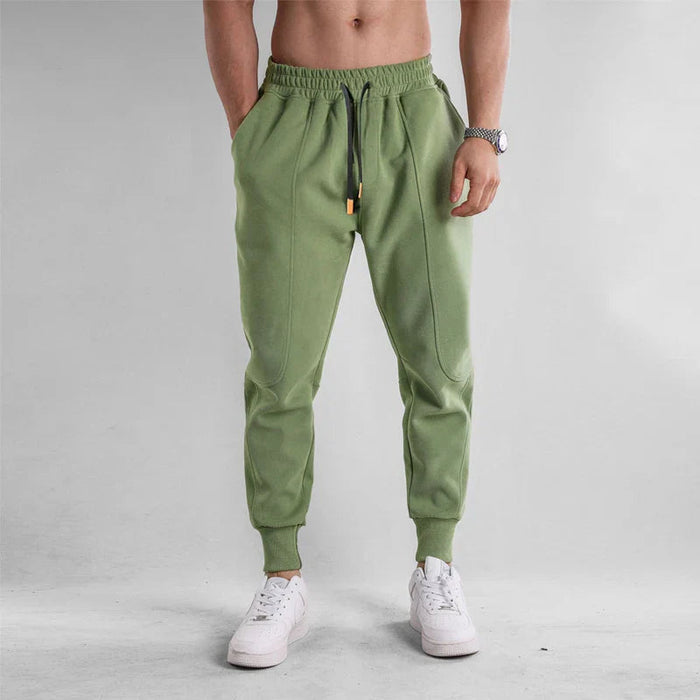 Breathable men's jogger pants – elastic waistband, cotton, for sports and leisure 1