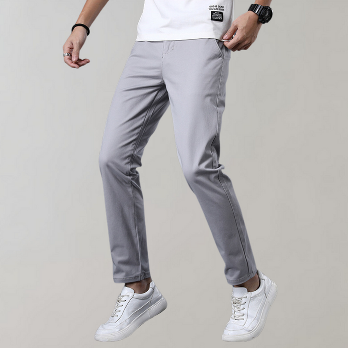 Breathable men's khaki pants – flexible fit, lightweight cotton, for casual summer wear 4