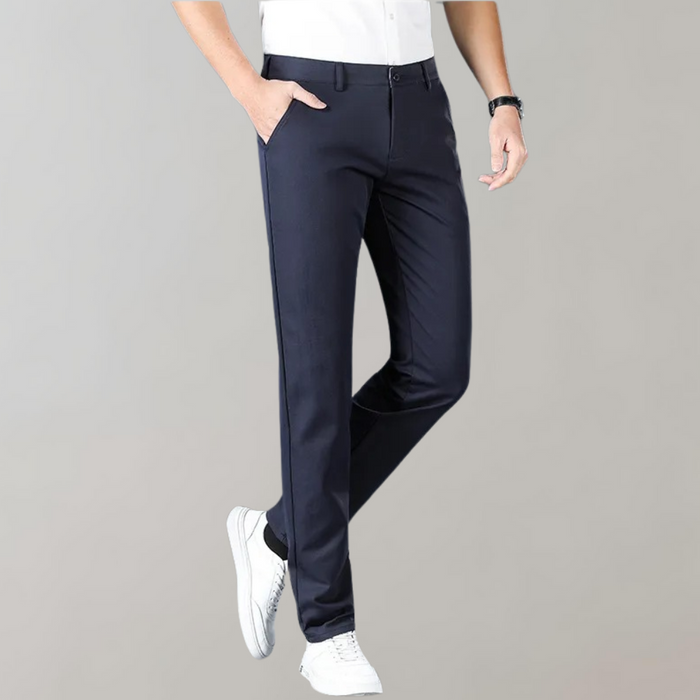 Breathable men's khaki pants – flexible fit, lightweight cotton, for casual summer wear 6