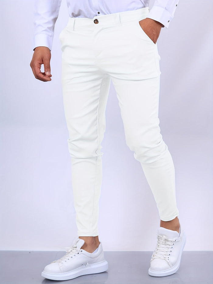 Atmungsaktive Herrenhose – Slim Fit, Baumwollmischung, für Büro und Freizeit 0