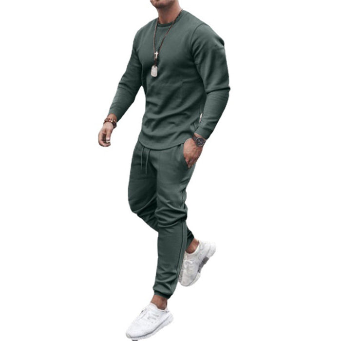 Atmungsaktiver Herren Trainingsanzug – Slim Fit, Baumwollmischung, für Freizeit und Sport 1