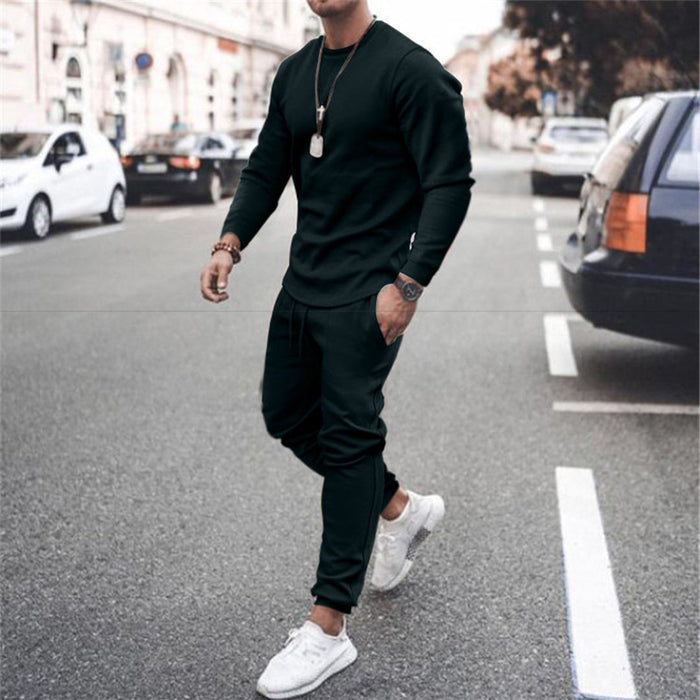 Atmungsaktiver Herren Trainingsanzug – Slim Fit, Baumwollmischung, für Freizeit und Sport 4