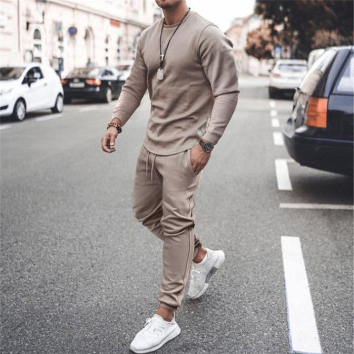 Atmungsaktiver Herren Trainingsanzug – Slim Fit, Baumwollmischung, für Freizeit und Sport 5
