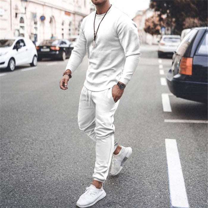 Atmungsaktiver Herren Trainingsanzug – Slim Fit, Baumwollmischung, für Freizeit und Sport 6