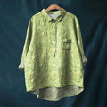 Fließende Damenbluse – lockerer Schnitt, Baumwolle, für Freizeit und besondere Anlässe 0