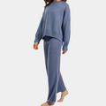 Bequemes Damen-Hausanzug – luftige Strickjacke und Hose, ideal für Frühling und Sommer 0