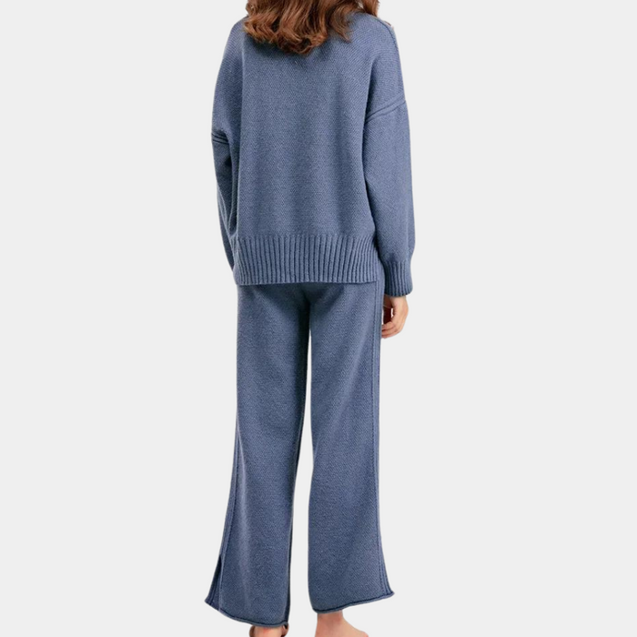 Bequemes Damen-Hausanzug – luftige Strickjacke und Hose, ideal für Frühling und Sommer 1