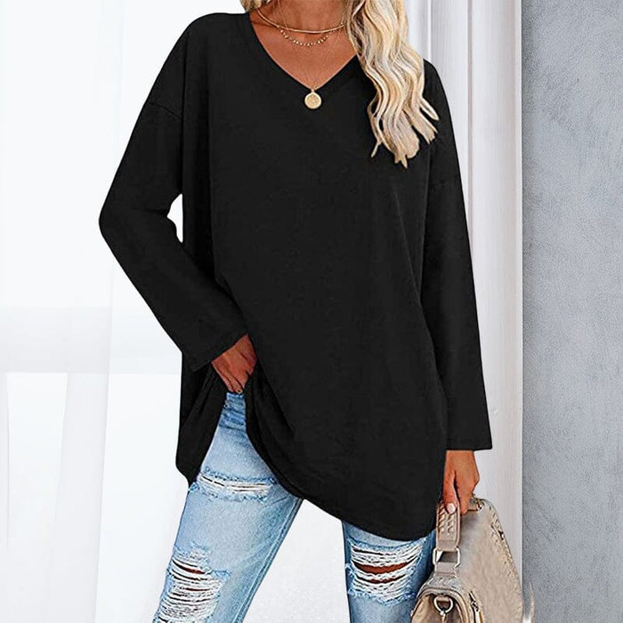 Atmungsaktives Damen T-Shirt – lockerer Schnitt, Baumwolle, für Frühling und Sommer 0