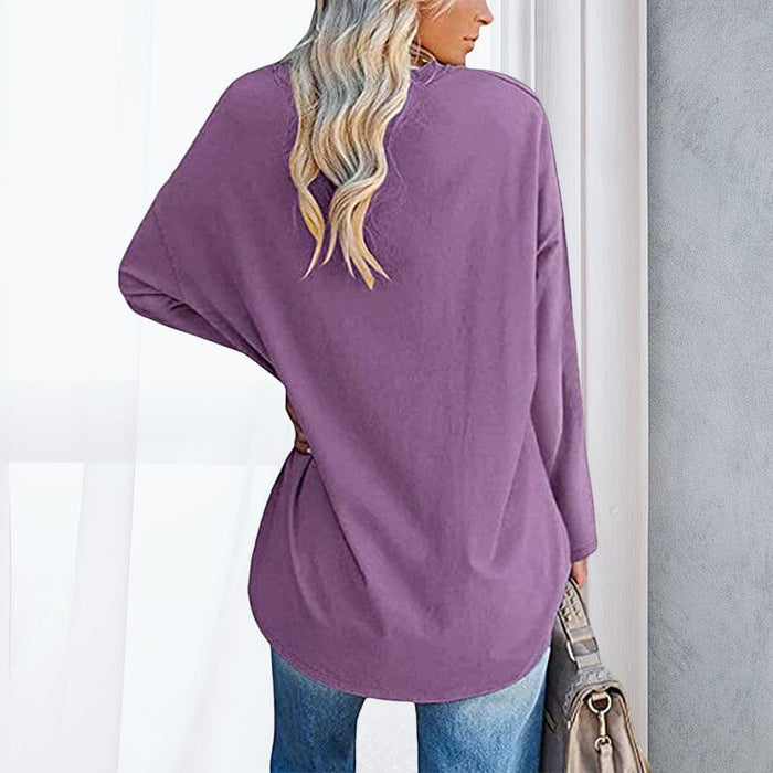 Atmungsaktives Damen T-Shirt – lockerer Schnitt, Baumwolle, für Frühling und Sommer 4