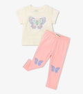 Cami Lace Butterfly Tee & Legging Set