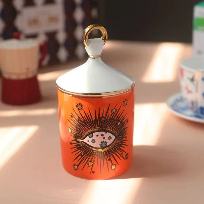 Candle Holder Starry Sky Big Eye Ceramic Jar Home Decor Fall 2025 Aromatherapy Scented Gift