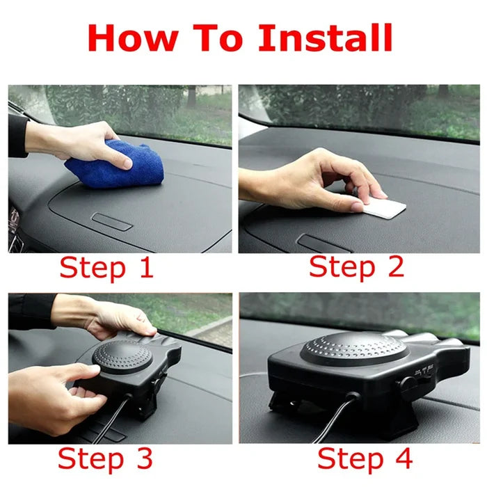 Car Heater 2 In 1 12V Portable Defroster Demister With Cigarette Lighter Winter 2025 Windshield Defog