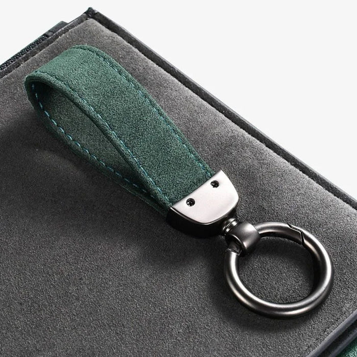 Car Key Chain Alcantara Strap Luxury Keyring Everyday Carry