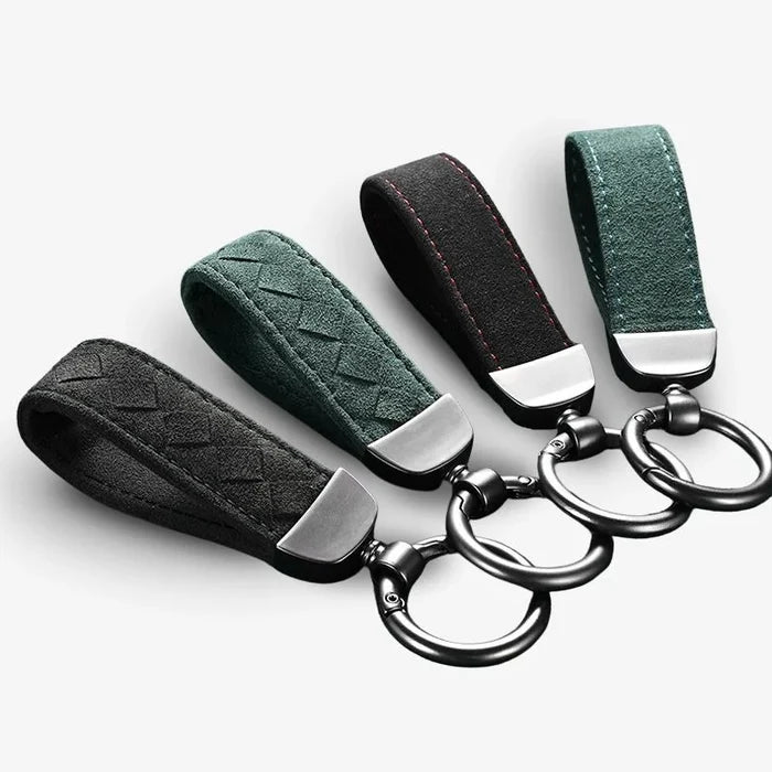 Car Key Chain Alcantara Strap Luxury Keyring Everyday Carry