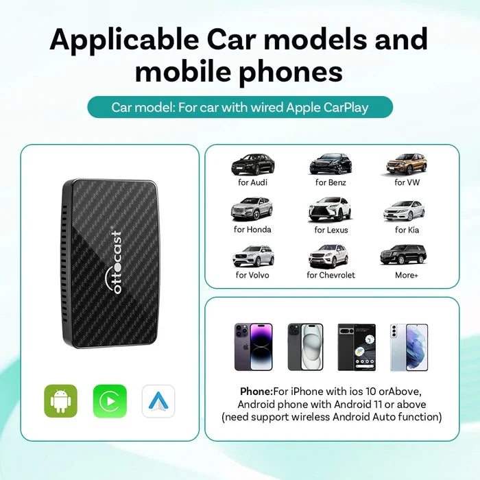 CarPlay Box Wireless AI Car Adapter Built In YouTube Netflix Android Auto 5G WiFi Fall 2025 For Most Cars