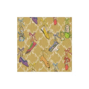 Caspari A History of Shoes Paper Cocktail Napkins