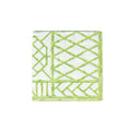 Caspari Bamboo Screen Green Paper Linen Dinner Napkins
