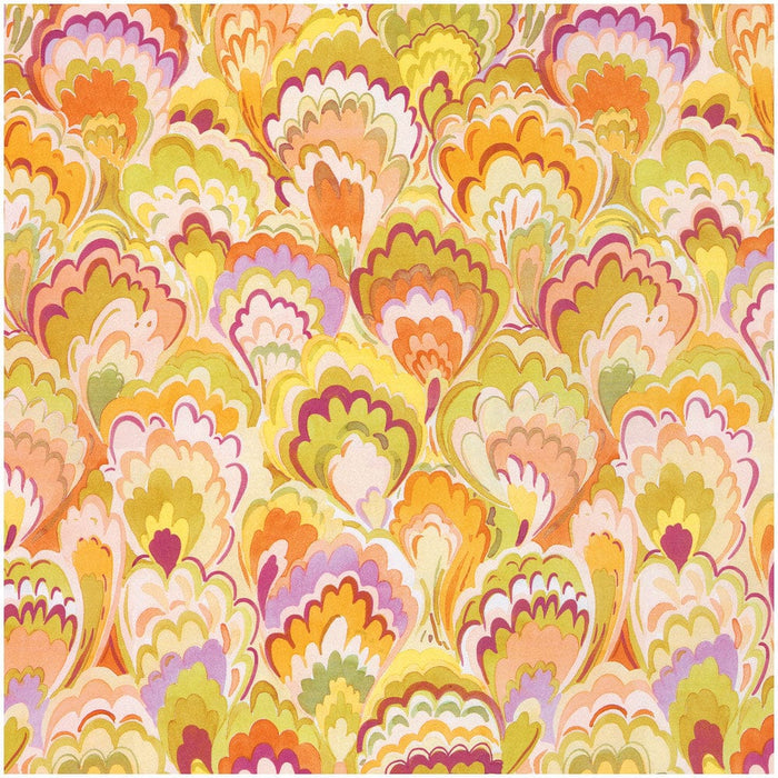 CasparI Marbled Ceramic Wrapping Paper - Raspberry/Chartreuse