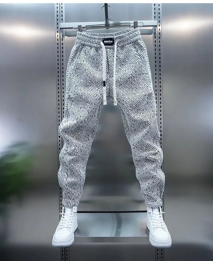 Casual Patterned Men's Trousers with Adjustable Fit and Breathable Fabric, Modern Design for Stylish Comfort-1