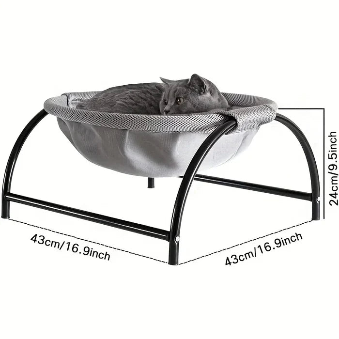 Cat Bed Breathable Cooling Hammock Cot Elevated Pet Sofa Summer 2025 Cozy Sturdy Metal Frame Nap Lounger