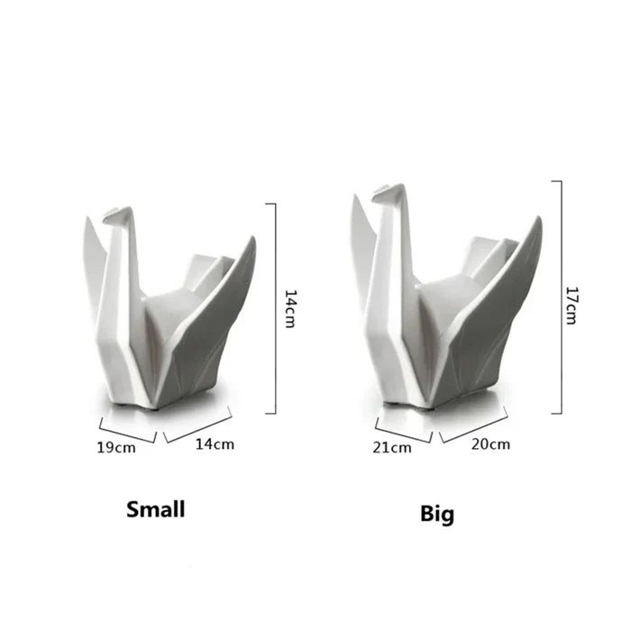 Ceramic Bird Statue Origami Sculpture Modern Desktop Home Decor Fall 2025 Accent Minimalist Office Gift