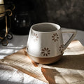 Ceramic Mug Hand Painted Large Capacity Retro Coffee Cup Fall 2025 Artisanal Breakfast Gift