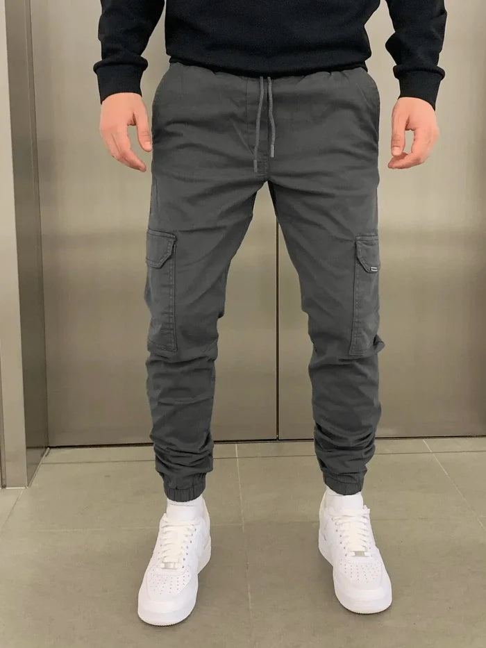 Comfortable Loose Fit Black Cargo Pants for Women with Practical Pockets and Elastic Waistband-6
