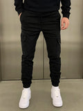 Variant image for Comfortable Loose Fit Black Cargo Pants for Women with Practical Pockets and Elastic Waistband-1