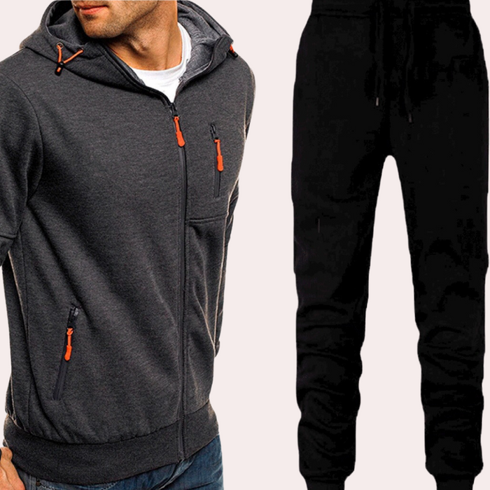 Bequeme Herren-Hoodie-Set – lässiger Schnitt, Baumwollmischung, für den Alltag 3