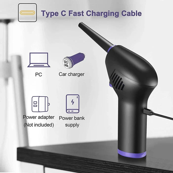 Cordless Air Duster Portable 15000mAh Electric Cleaner - USB Rechargeable Compressed Air Blower