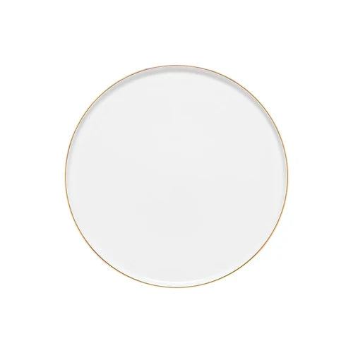 Costa Nova Resonance Dinner Plate - White/Gold