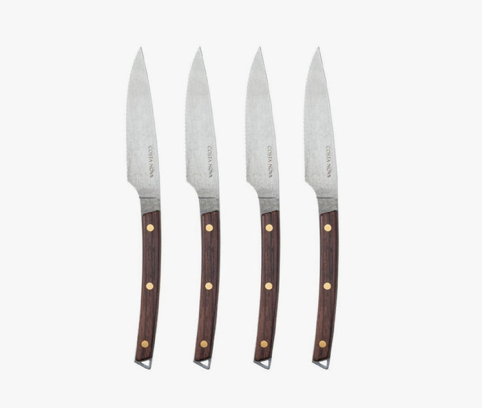 Costa Nova Rosewood Steak Knives S/4 - Brushed