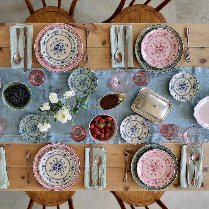 Costa Nova Vila Dinner Plate - Olive/Blue