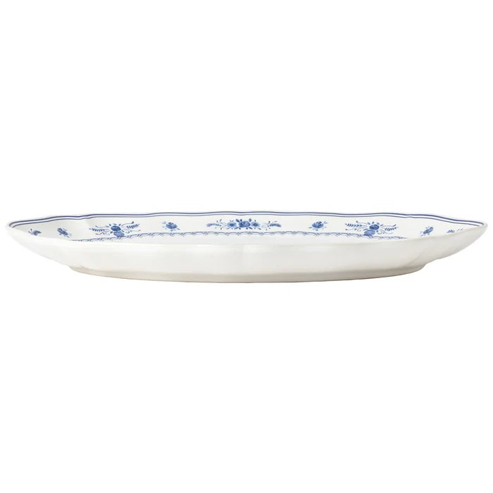 Costa Nova Vila Large Oval Plate/Platter - White/Blue