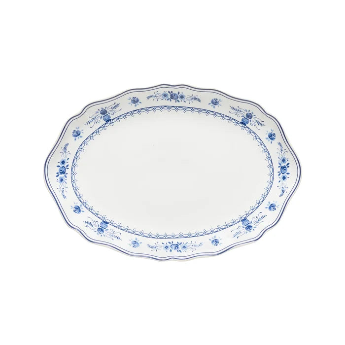 Costa Nova Vila Oval Plate/Platter - White/Blue