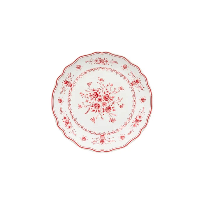 Costa Nova Vila Salad Plate - White/Red