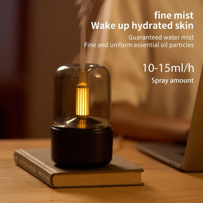 Creative Candlelight Aromatherapy Machine USB Plug-In Desktop Humidifier for Home Ambience