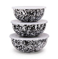 Crow Canyon Splatter Covered Multi Purpose Bowl Set - Black
