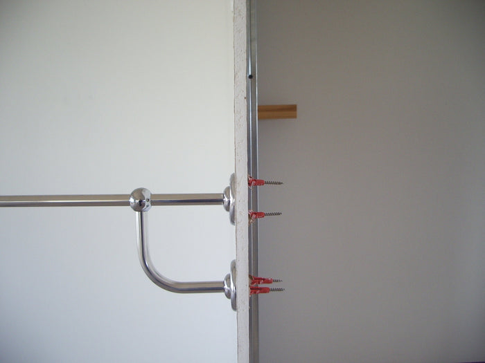 Curved Corner Shower Curtain Rod for Bathroom, Fitting and Dressing rooms, for Wall Mounting
