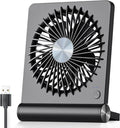 Desk Fan Ultra Quiet USB C Powered Compact 220 Degree Pivot Space Saving Personal Cooling Fall 2025 Gift