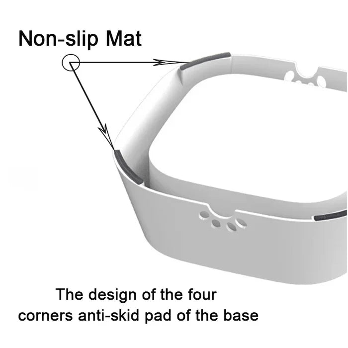 Dog Drinking Water Bowl - 1.5L Non-Wetting Cat Bowl, Spill-Proof Plastic Dispenser for Pets