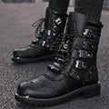 Durable Mens Motorcycle Boots - Lace Up, Leather, Riding
