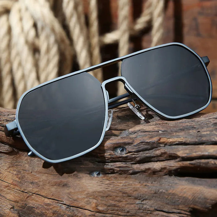Robuste Herren Sonnenbrille – klassisches Piloten-Design, Edelstahl, für Alltag und Freizeit 0