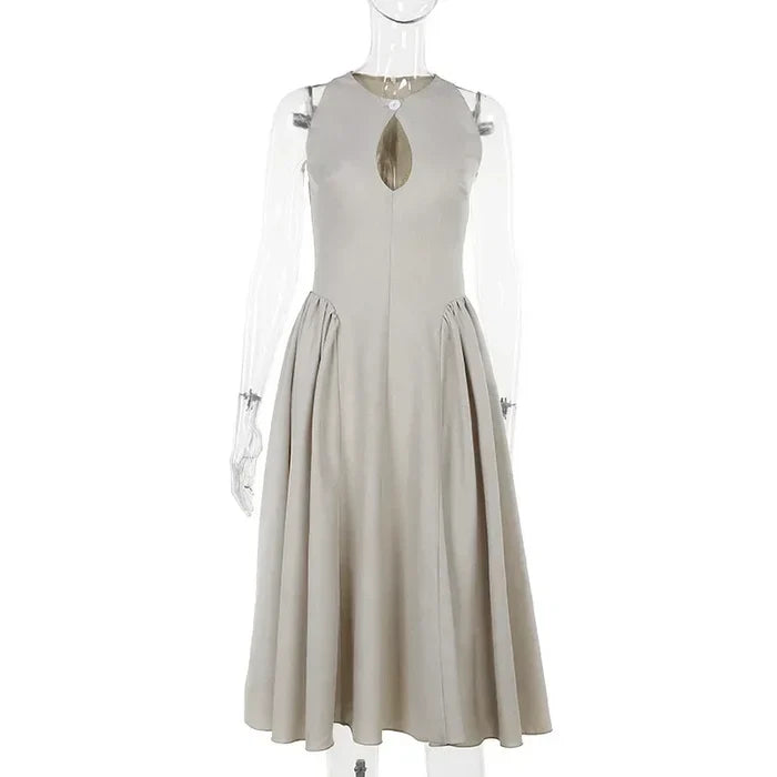 Elegant A-Line Sleeveless Women's Dress with Hollow Out Design for Summer and Formal Occasions 6