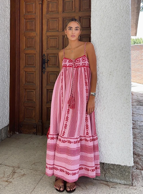 Elegant A-Line White Maxi Dress for Women with Romantic Details - Perfect for Summer Occasions-2