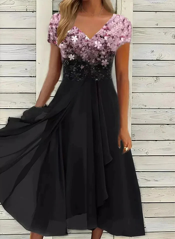 Variant image for Elegant Chiffon Party Dress for Women, Knee-Length, Lightweight, Sophisticated Design for Special Occasions-9