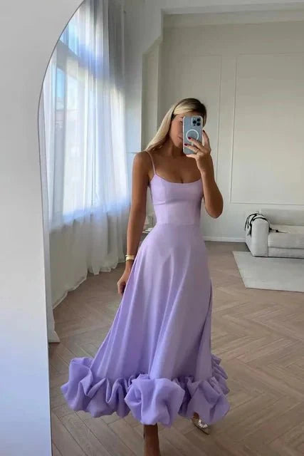 Elegant Floral Maxi Dress with Ruffles, Sleeveless A-Line Long Dress for Women, Summer Party Style-6